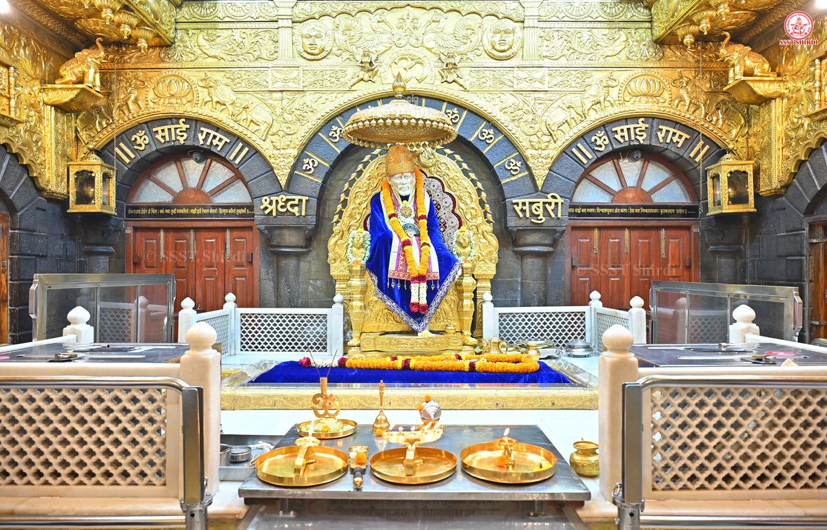 SSSTShirdi's tweet photo. *!! ॐ साई राम !!*
*श्री साईबाबा संस्थान विश्वस्त व्यवस्था,शिर्डी*
*!! ॐ Sai Ram !!*
*Shri Saibaba Sansthan Trust, Shirdi*
≈≈≈≈≈≈≈≈≈≈≈≈≈≈≈≈≈ 
*आरती :- माध्यान्ह आरती*
*शुक्रवार ०८ मे २०२६*  
*Aarti :-Madhyan Aarti*
*Friday 08 May 2026* https://t.co/ClPwhzEQi0