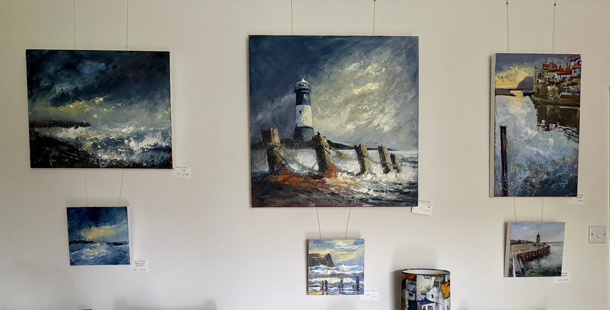 staithesartist's tweet photo. Tomorrow #openupsheffield enters the last weekend. This is my #seawall The Lighthouse has sold but there are still some favourites here. There will be flapjack and tea, coffee available, a garden to wander round, lots of art chat. I look forward to seeing you. https://t.co/HfU9Mk12zi