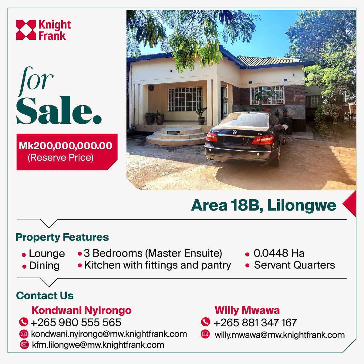 KnightFrankMw's tweet photo. House for Sale: Area 18B, Lilongwe

Invest where demand keeps growing. This beautiful home offers the perfect blend of location, convenience and future value appreciation.

Contact: +265 881 347 167 | 265 980 555 565

Explore our services: https://t.co/fPNU8muFca 

#Forsale https://t.co/fVf4UlJcU3