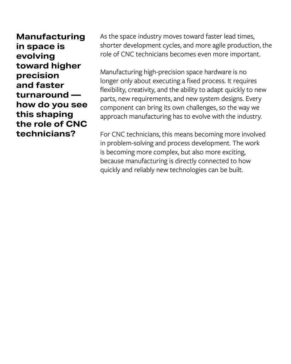 gatespacesys's tweet photo. Speed, precision, and performance in hardware.

Before joining GATE Space, Niclas Brandner built his experience in racing. Now, as CNC Manufacturing Technician, he brings that precision to space hardware, helping turn complex designs into reliable propulsion components. https://t.co/FCjVH498es