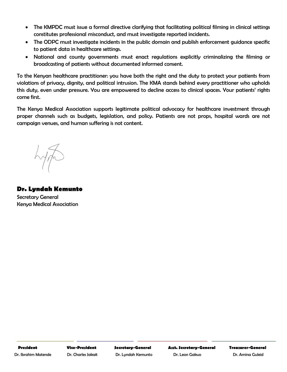 Kenya Medical Association tweet media