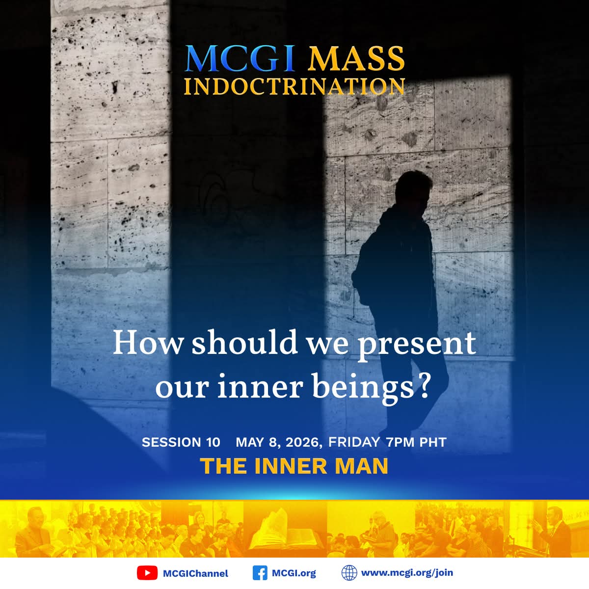 🙋Hello po!🌟

🎉WELCOME po ang LAHAT!🎉

☘️Malugod po namin kayong inaanyayahan na makapakinig ng Sesyon 10 para sa pag-aaral ng Doktrina ng Panginoong Hesus  7pm, PHT God willing po.☘️

The Inner Man
#PureDoctrinesOfChrist
#GlobalPrayerForHumanity