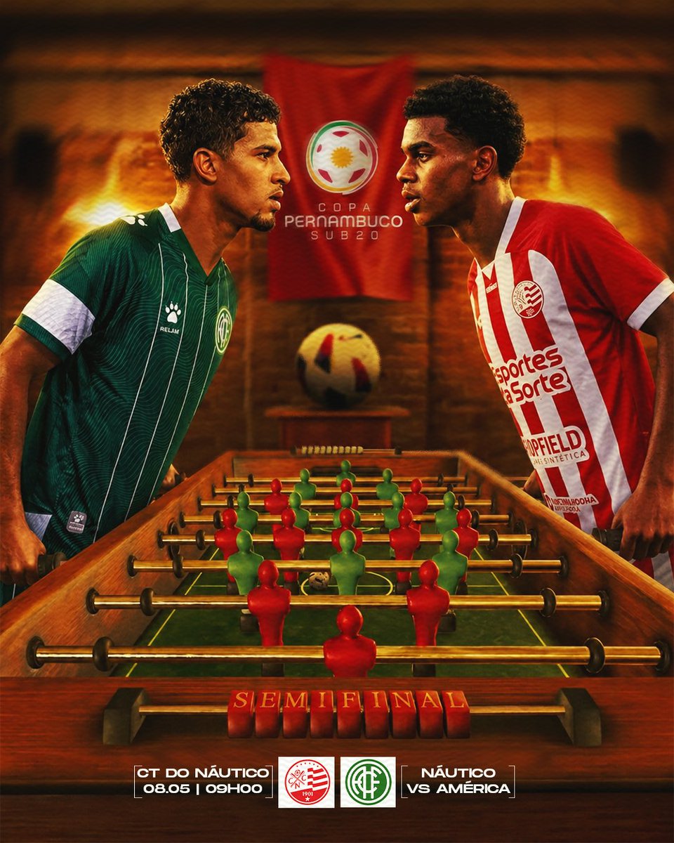 americapebase's tweet photo. 𝖲𝖴𝖡-𝟤𝟢 | 𝖣𝖨𝖠 𝖣𝖤 𝖬𝖤𝖰𝖴𝖨𝖭𝖧𝖠 🇳🇬💪🏻

🆚 Náutico 
🏆 Copa Pernambuco Sub-20
🔰 Semifinal
🏟️ CT do Náutico 
⏰ 09:00

#AméricaPE #MequinhadeBase #CopaPernambucoSub20 #FuteboldeBase #NAUxAME https://t.co/qkcBoE1h8I