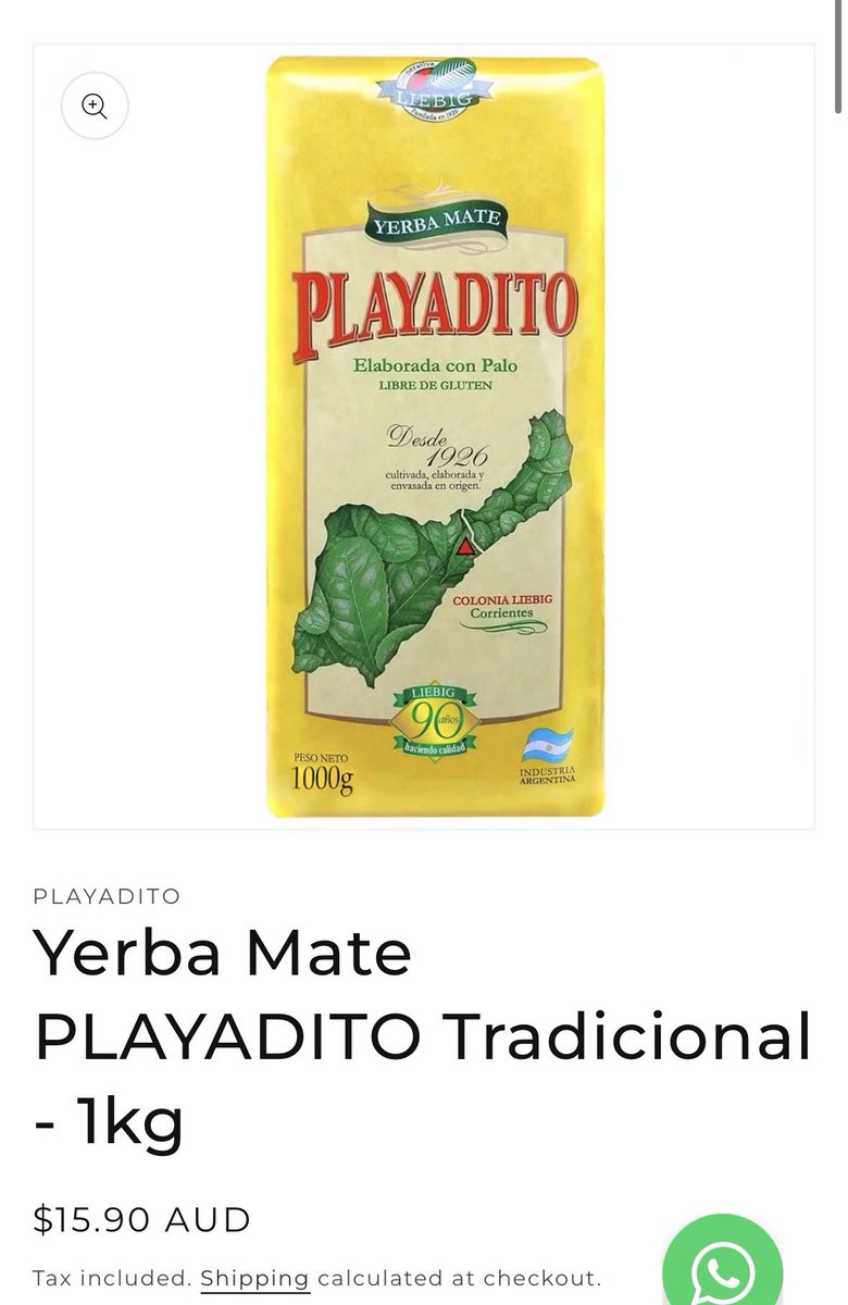 16 dólares australianos un paquete de yerba que en su país de origen no sale por más de 4.
Espectacular como funciona la libre competencia y la sarasa en un agujero negro como Australia.