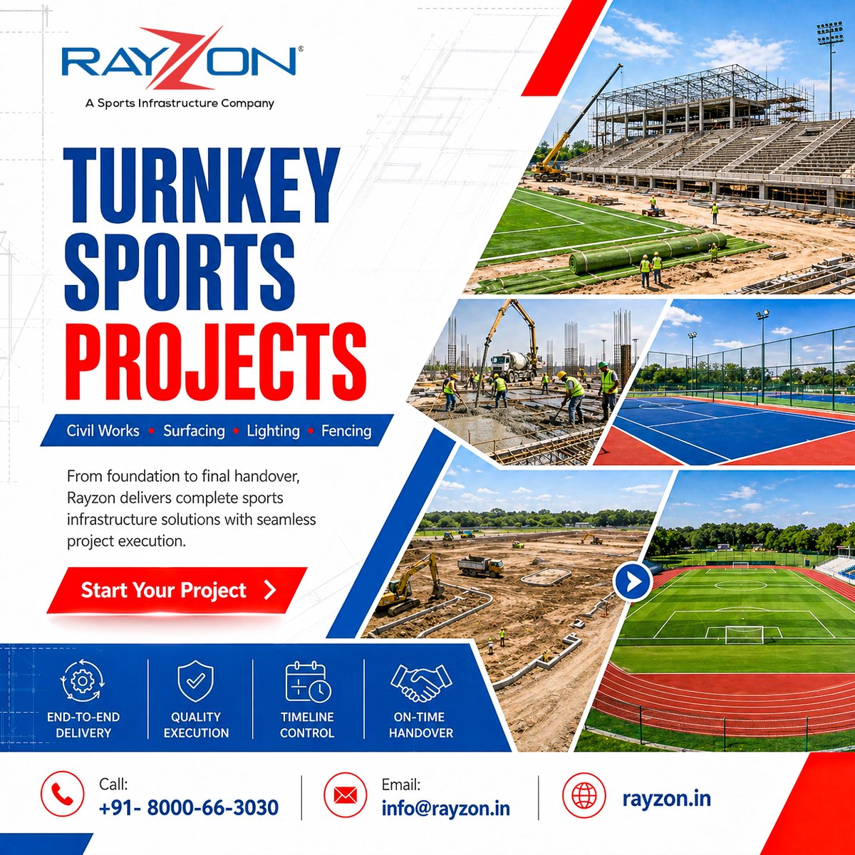 GlobalLlp's tweet photo. From concept to completion, Rayzon delivers turnkey sports projects with precision, quality, and on-time execution.
Build your next sports facility with a partner focused on end-to-end delivery and final handover excellence. https://t.co/TvvvOuQbME