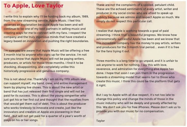 a little reminder that taylor removed her entire catalog from streaming platforms in support of new and smaller artists 11 years ago and not a single artist supported her