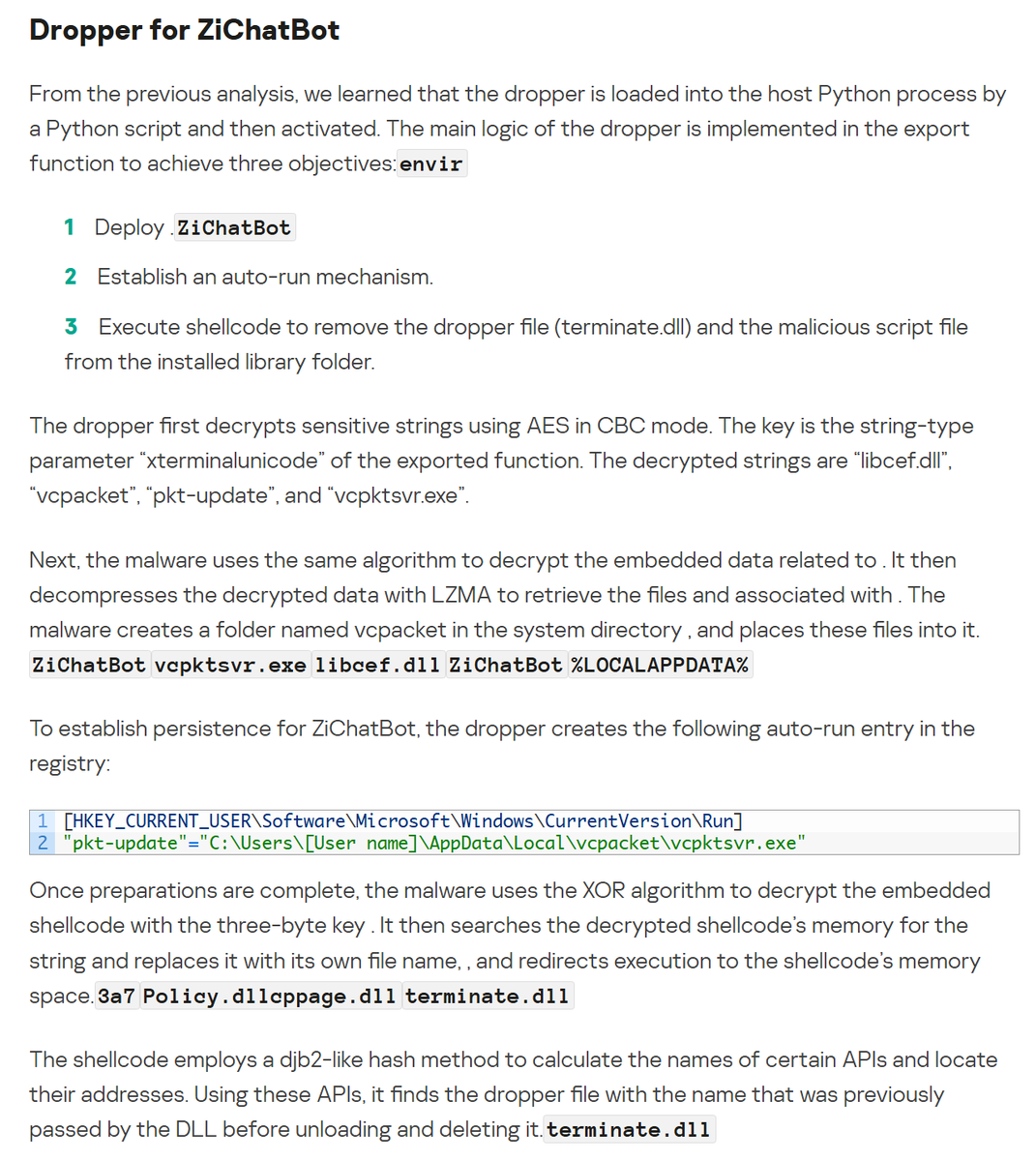 #Oceanlotus malware ZiChatBot, leverages Zulip’s public team chat REST APIs as its command and control server.
Morian-bot@helper.zulipchat.com
ref:
Last year, OceanLotus suspected of using PyPI to deliver ZiChatBot malware
securelist.com/oceanlotus-sus…
No related Malware was found in