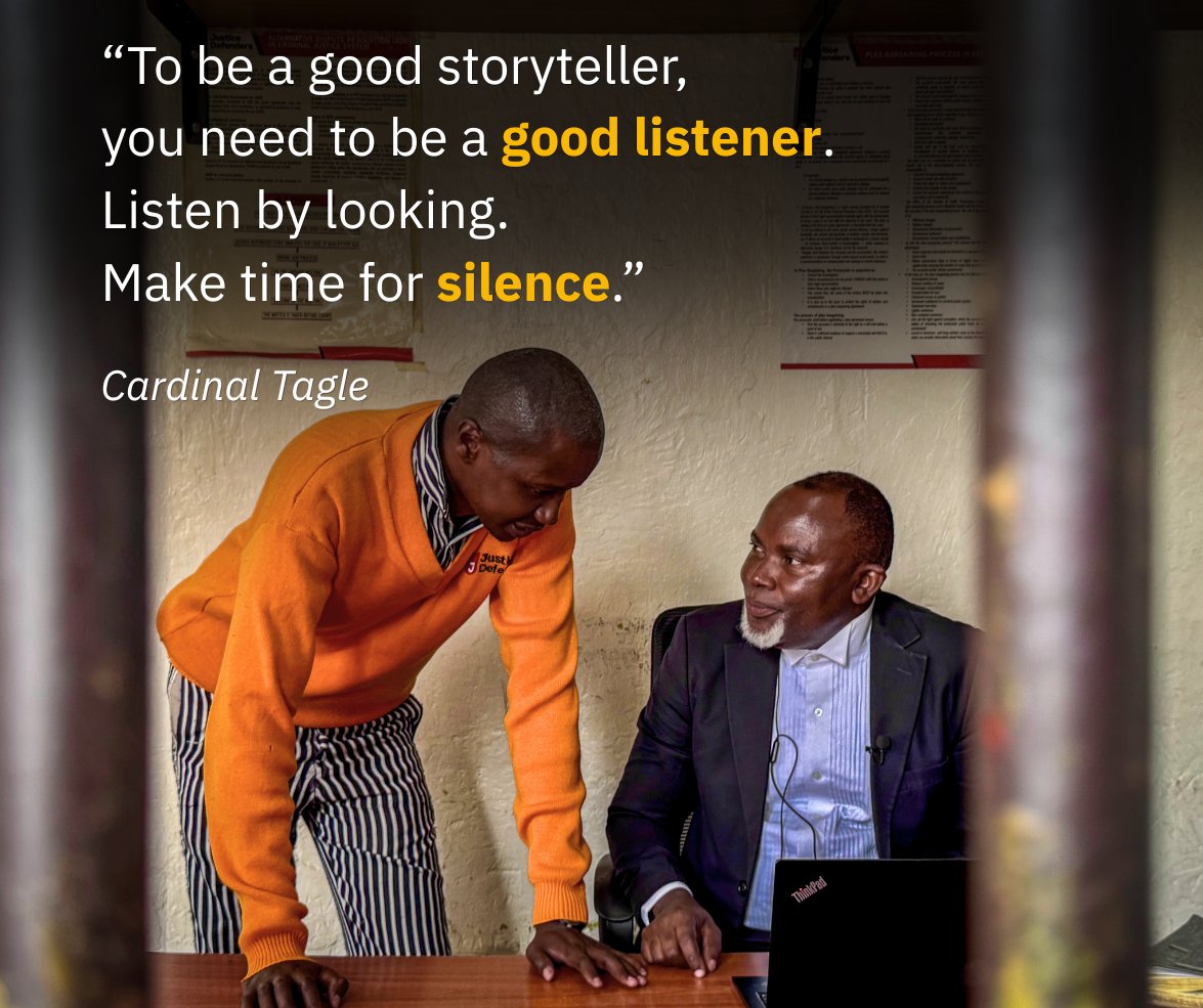 justicedefends's tweet photo. Much of our work begins not with speaking, but with listening — listening with the ear of our hearts.

Across the prisons where we work, many have experienced the justice system as punishment, exclusion, or abandonment. Too often, they are never truly heard.

We believe every person accused of a crime should have the opportunity to tell their side of the story before they are judged.

Accountability matters. Truth matters. Justice matters. But without dignity and the possibility of transformation, justice becomes only condemnation.

We place the tools of justice into the hands of those closest to injustice — building communities where dignity, responsibility, and hope can be restored.

Listening is not separate from justice. It is the beginning of it.