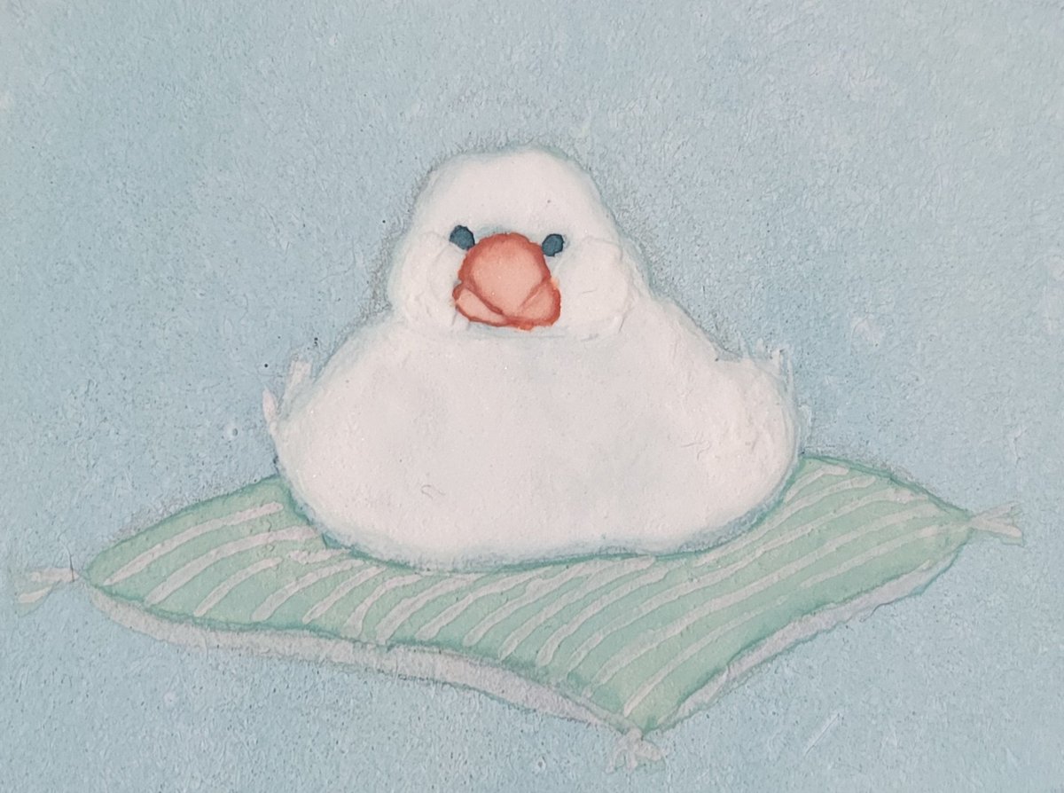 h_nsd_s's tweet photo. ｢座布団｣(2026)
麻紙に岩絵具、水干絵具

現在フリュウ・ギャラリーにて展示中のミニ額作品です。(5/19まで) https://t.co/oH8pGL7Bk9