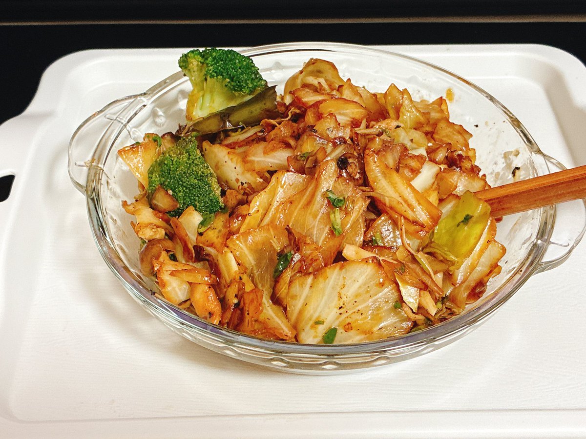 野菜炒め残り（22cmの行平いっぱい作っちゃった）