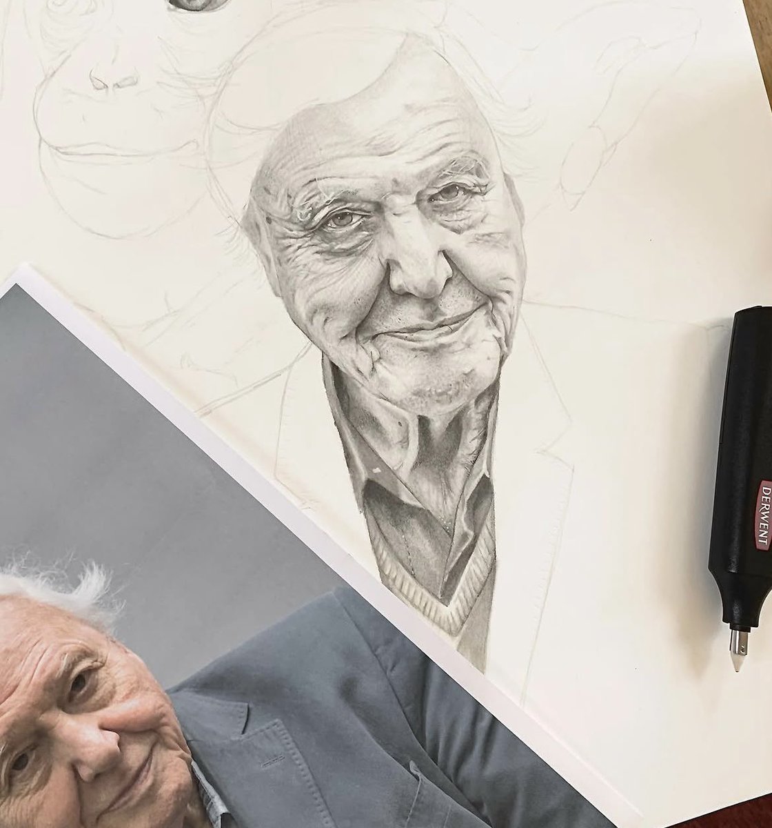 lexehlex's tweet photo. Happy birthday to the amazing Sir David Attenborough! His wisdom and compassion for our planet will last a lifetime! Thank you for everything! #art #davidattenborough #bbc https://t.co/oANUruHzWo
