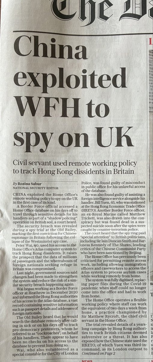 Guilty Verdicts in China Spy Case Shows Why <a href="/HumanRightsCtte/">UK Parliament Human Rights Committee</a> Report on CCP Transnational Repression Got It Right and Why <a href="/FCDOGovUK/">Foreign, Commonwealth & Development Office</a> Should Remove Its Block on Listing China - with Russia and Iran -  In The Top Tier Of The Foreign Influence Registration Scheme (FIRS) - as the