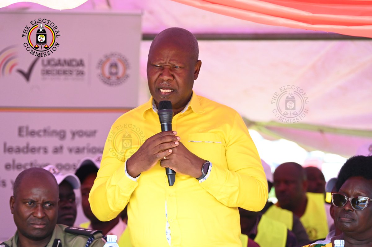 UgandaEC's tweet photo. Justice Byabakama Mugenyi Simon further informed stakeholders that nomination of candidates will be conducted on 10th and 11th June 2026, while campaigns will run from 12th to 22nd June 2026 ahead of polling day on 24th June 2026. He called upon political parties, candidates and supporters to observe law and order throughout the electoral process.

#KalangalaByElection | #MyVoteMyVoice 3/3