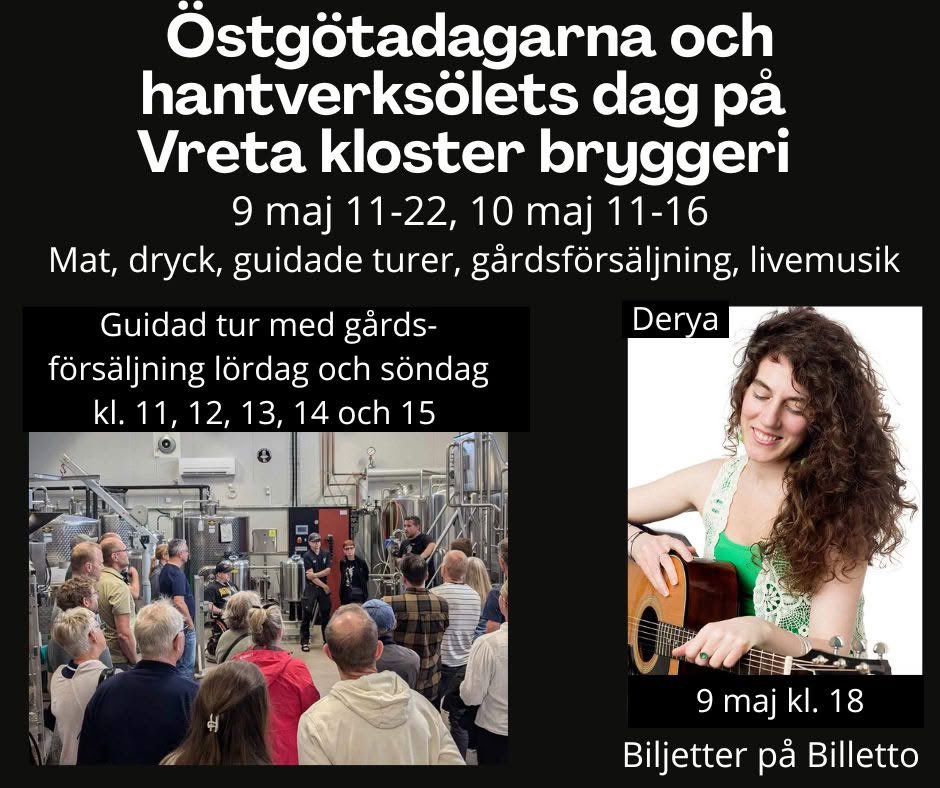intunewithderya's tweet photo. Imorgon spelar jag på Vreta Kloster Bryggeri🌟 @klosterbryggeri 
kl 18.00💃🏻🎶 så så kul!🌸
Hoppas vi ses där🫶🏻 https://t.co/KtfEjlNqrY