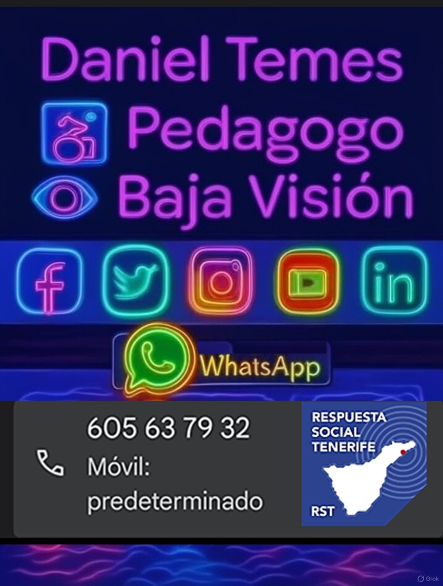TemesDaniel's tweet photo. 💪🤓#RST 605 637 932. para resolver tus dudas sociales y empresariales relacionadas con nuestros contenidos en Redes Sociales o para plantear nuevos proyectos, ideas y sugerencias sobre: EMPLEO, PROTECCIÓN ANIMAL, PROMOCIÓN DE EMPRESAS, APOYO A LA DISCAPACIDAD O DENUNCIA SOCIAL" https://t.co/vW2YxIahqh