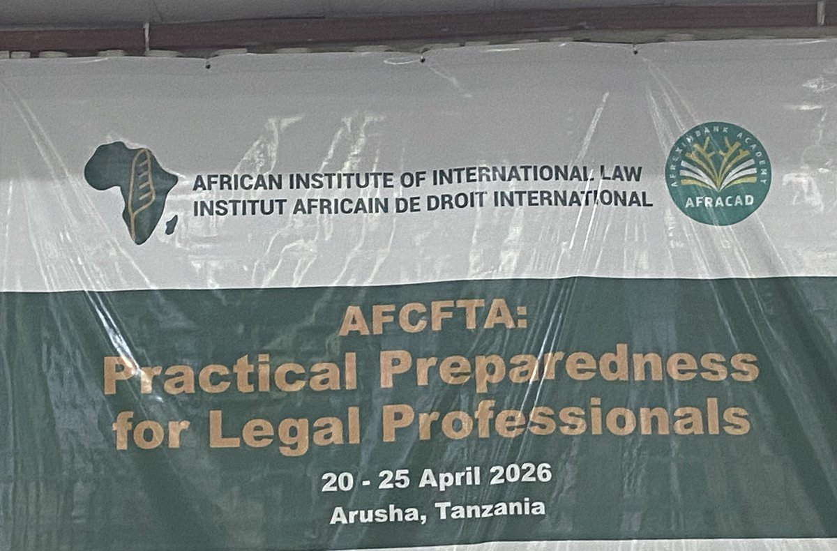 AfcftaZ's tweet photo. African Institute of International Law organized a legal lecture on AfCFTA Preparedness https://t.co/SnfGv6hW3M