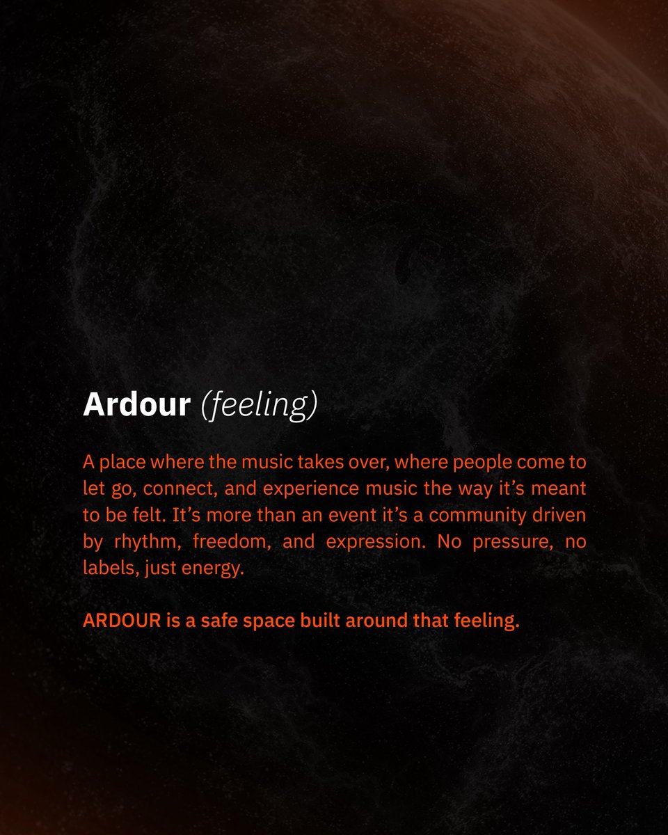 ardourrrr's tweet photo. Where passion echoes through every frequency, music grows louder, energy rises higher, and feelings run deeper..

Welcome to ARDOUR 🧡

#OurSafeHaven #Ardour #community #rave https://t.co/1int1tPOWY