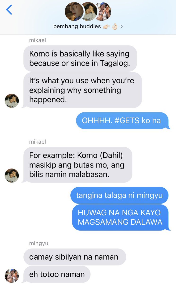 #minwon one twt 🔞

basta tinuturuan ng kambal kung paano gamitin ang kesyo, kuno, at komo 😄