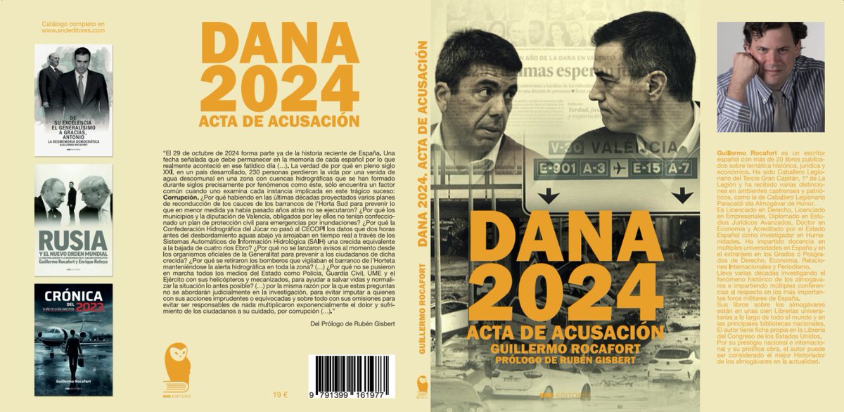 GuillermoRocaf1's tweet photo. Estimados Amigos y Seguidores,

En dos semanas mi Libro sobre la Dana de Valencia estará disponible 🎯👇

Cuatro meses de intensa investigación para formalizar un ACTA DE ACUSACIÓN 💪

Un fuerte abrazo y muchas gracias por vuestro apoyo 💪😘 https://t.co/TJEWWhljX7