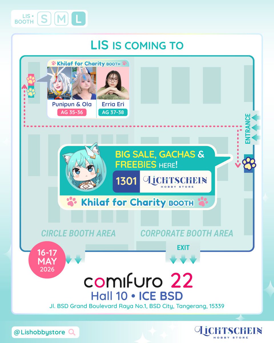 lishobbystore's tweet photo. Comifuro 22, here we come 🚀✨ 

🗓 16–17 Mei 2026 
📍 ICE BSD Tangerang 
📌 Corporate Booth 1301 Lis-teners, siap-siap karena bakal ada: 
🔥 Diskon hingga 50% khusus event 
✨ New arrivals dari Wuthering Waves, Alien Stage, dan banyak lagi 

@comifuro https://t.co/dOic0VHkZ7