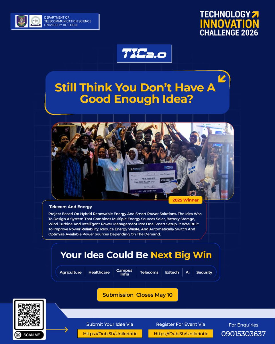 Technology Innovation Challenge 2026 (#TIC2.0) tweet media