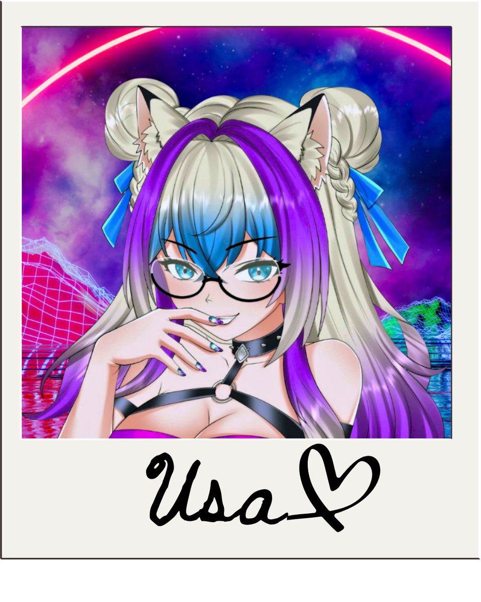 Usa_Chyan's tweet photo. shoutout to my artist for complymy commission! 🖤🥹 i love it! 

#ENvtuber #art https://t.co/ba6C5AMrxm