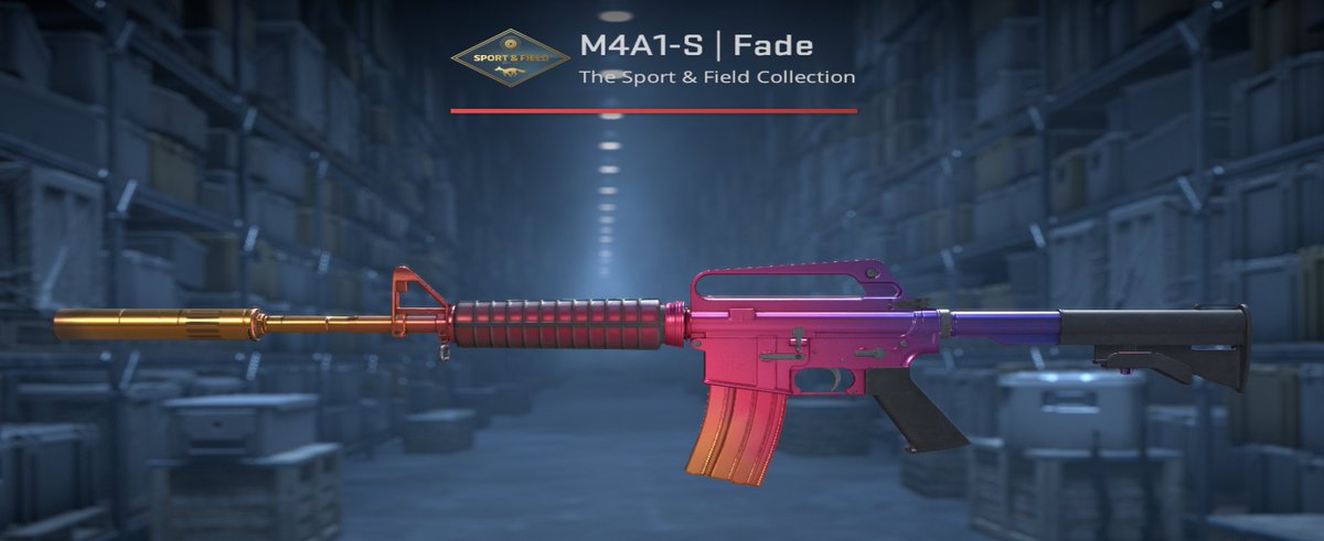 GooseOnProd's tweet photo. First ever armory open and I get the M4A1-S Fade. I think I used up all my luck #csgo https://t.co/eds1S7xCij
