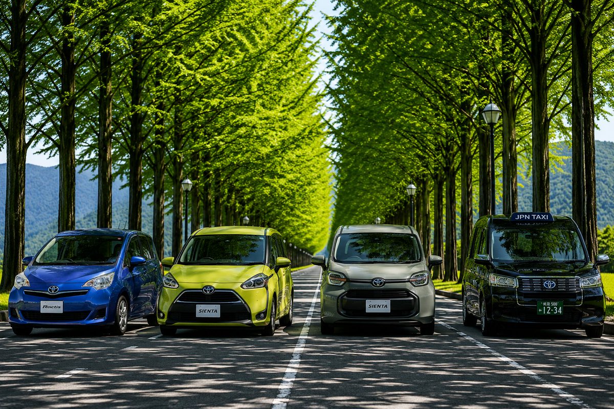 TMSABDO's tweet photo. 【Chat GPT Image】
ちょっと遊んでみた。。。
🌳メタセコイア並木🌳
x
🚘製品企画として担当したクルマ🚘
こんなことも出来るんだ。。。
🚗ラクティス🚗
🚙2代目/3代目 シエンタ🚙
🚕ジャパンタクシー 🚕
#ラクティス
#RACTIS
#シエンタ
#SIENTA
#ジャパンタクシー
#JPNTAXI https://t.co/JXfM6bZ8p7