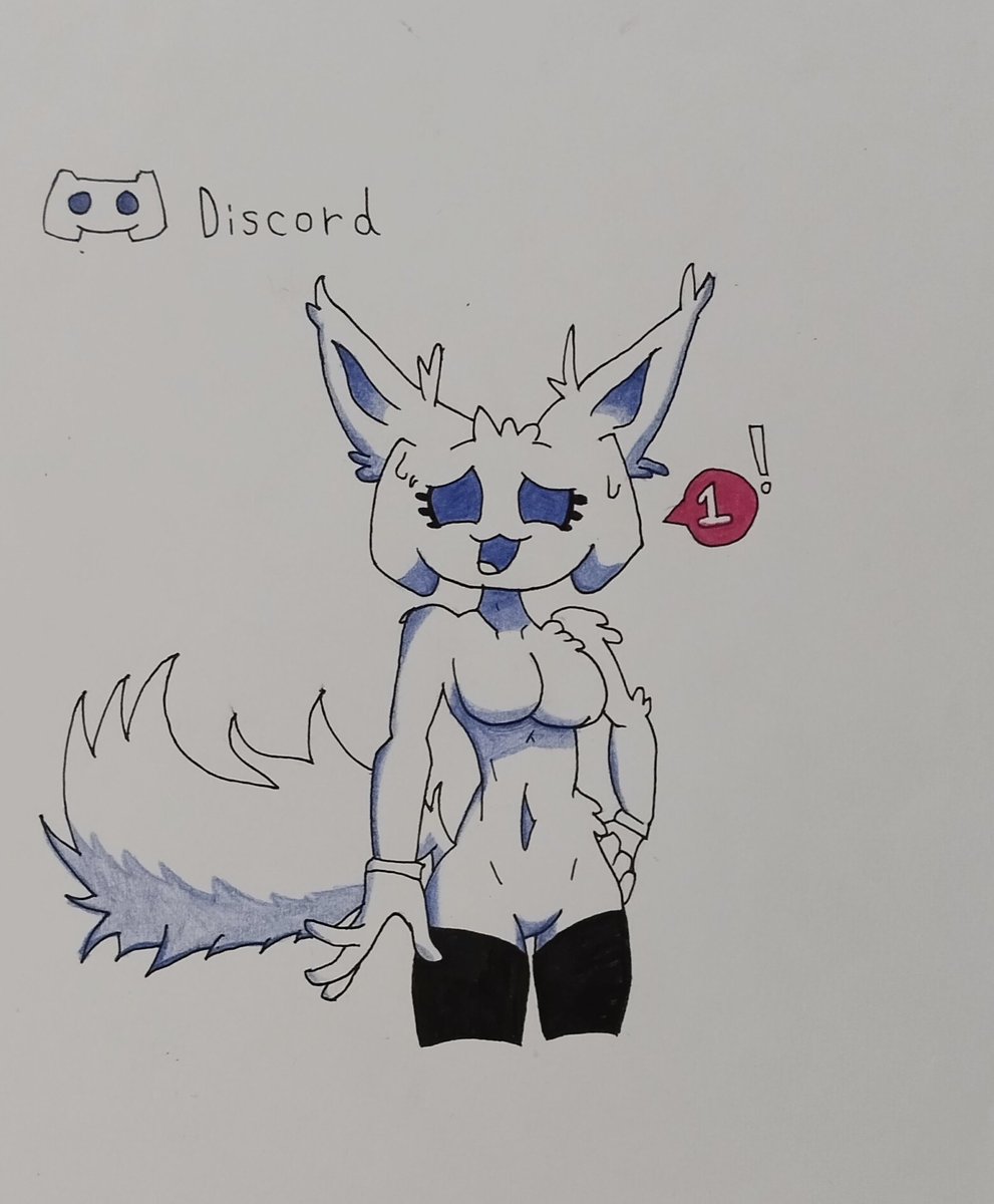 TSZSkinzzer's tweet photo. This is an old drawing of mine. I drew Discord-chan a long time ago. I hope you all like it. 💙 https://t.co/6MwxF4JGgK