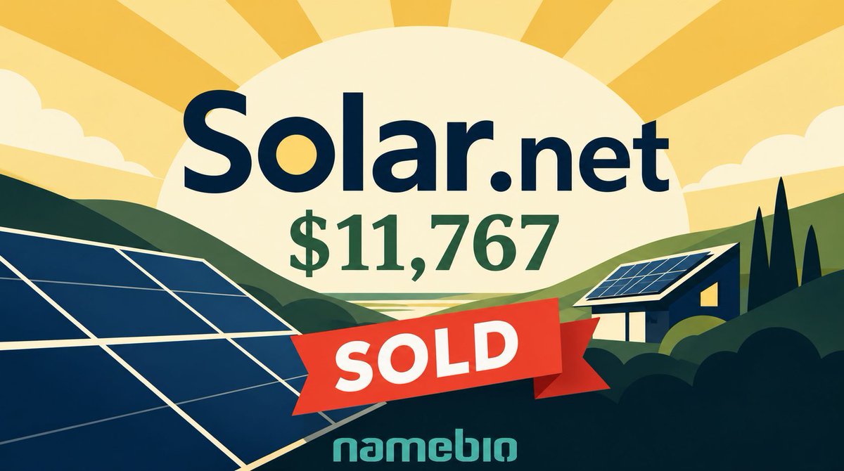 Yesterday saw $654k in domain name sales including:

$21,246 Luin․com
$11,767 Solar․net
$3,988 Morrano․com
$3,333 GoldCrypto․com
$3,285 GameVR․com
$3,051 GotBet․com

Solar․net last sold for $2,297 🌞 

Full list 👉 namebio.com/daily

#Domains