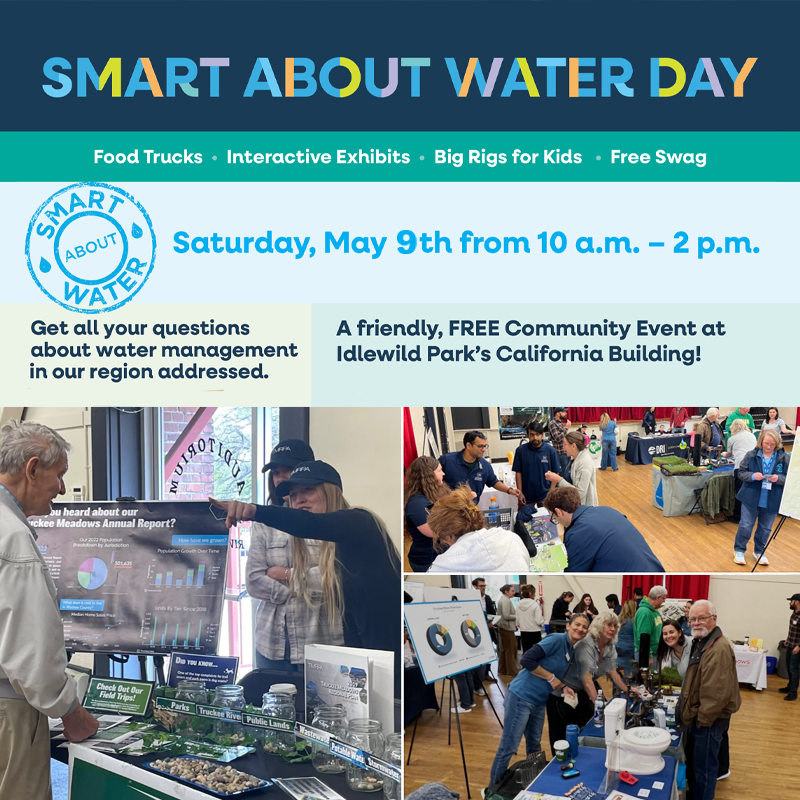 TMWA's tweet photo. Smart About Water Day is tomorrow!

Join us at Idlewild Park from 10 a.m.–2 p.m. for a free community event featuring water experts, interactive exhibits, big rigs, food trucks, presentations &amp; more.

Come ask your water questions.

https://t.co/e8D57emoUJ https://t.co/mGPMxPMKan