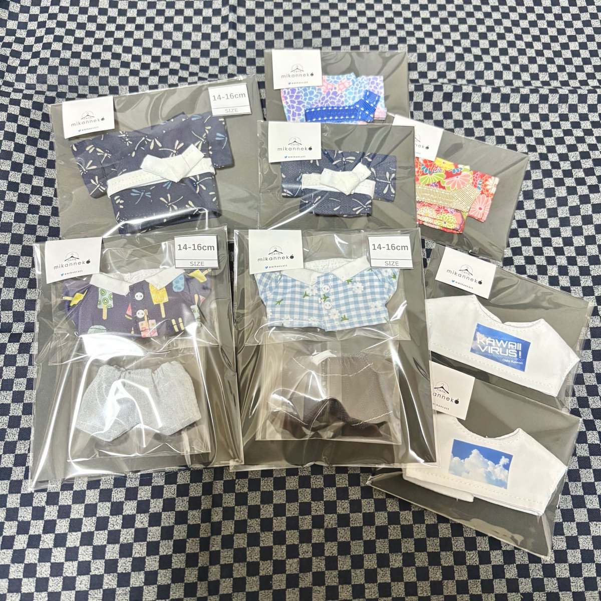 🌸販売情報🌸

みかんねこ┊<a href="/mikancatt/">みかんねこ🍊ぬい服委託</a>
 
【ꫛꫀꪝ 】

★14cm-16cm/10cm
トンボ柄浴衣セット👘
帯は貝の口結び風、立体的な仕様でかわいいです

★14cm-16cm 
セットアップ👕👖
・チェックブルー花柄(インディゴデニムパンツ)
・アイス柄(ウォッシュデニム風パンツ)

★10cm
和柄浴衣セット👘