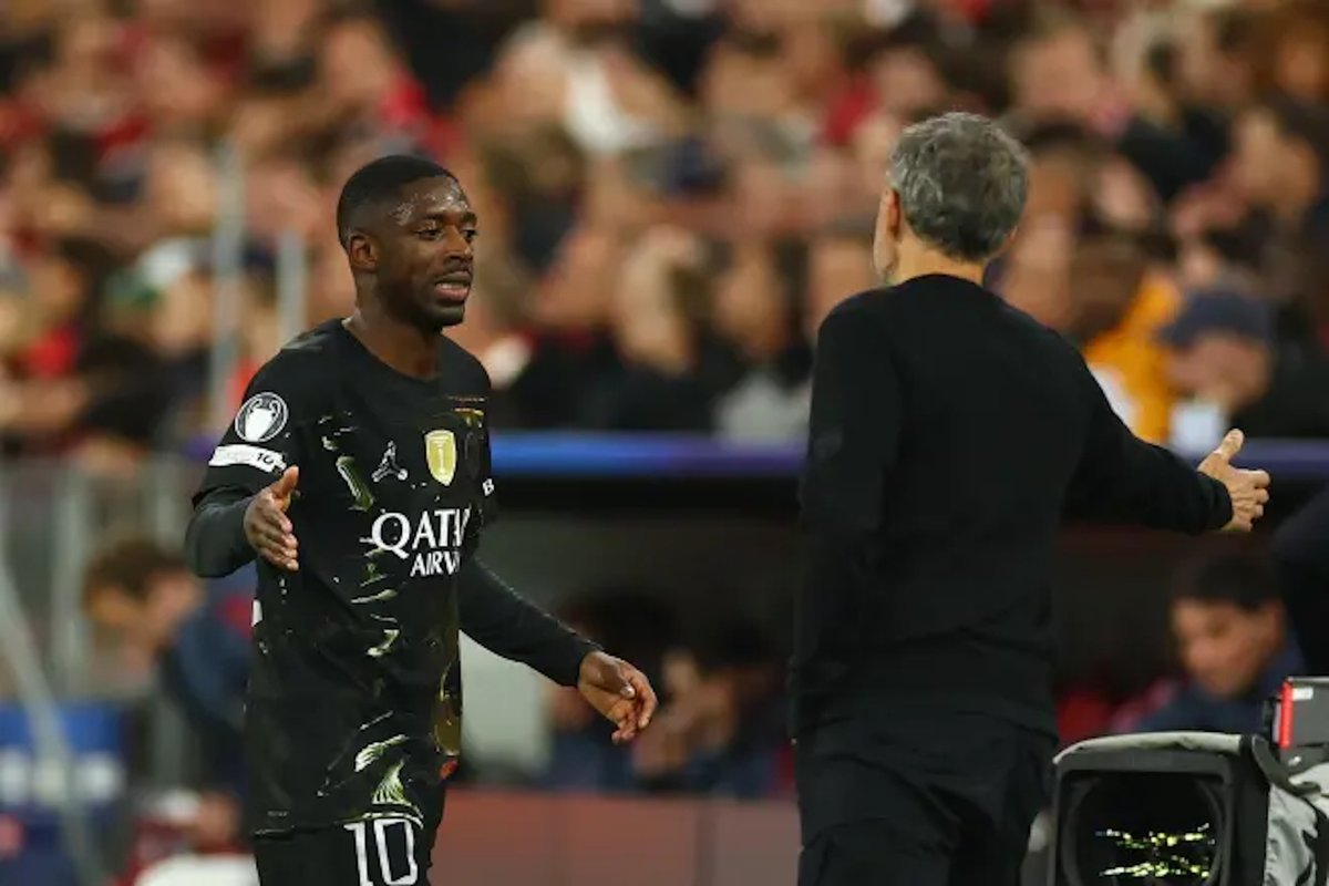 🚨 Toni Kroos: “Luis Enrique subbed out Dembélé, his best player, in the 65th minute of a UCL semi-final and NOBODY complained.

He leaves, shakes his coach’s hand and sits on the bench cheering his teammates.

There are some COUNTER-EXAMPLES to this.”