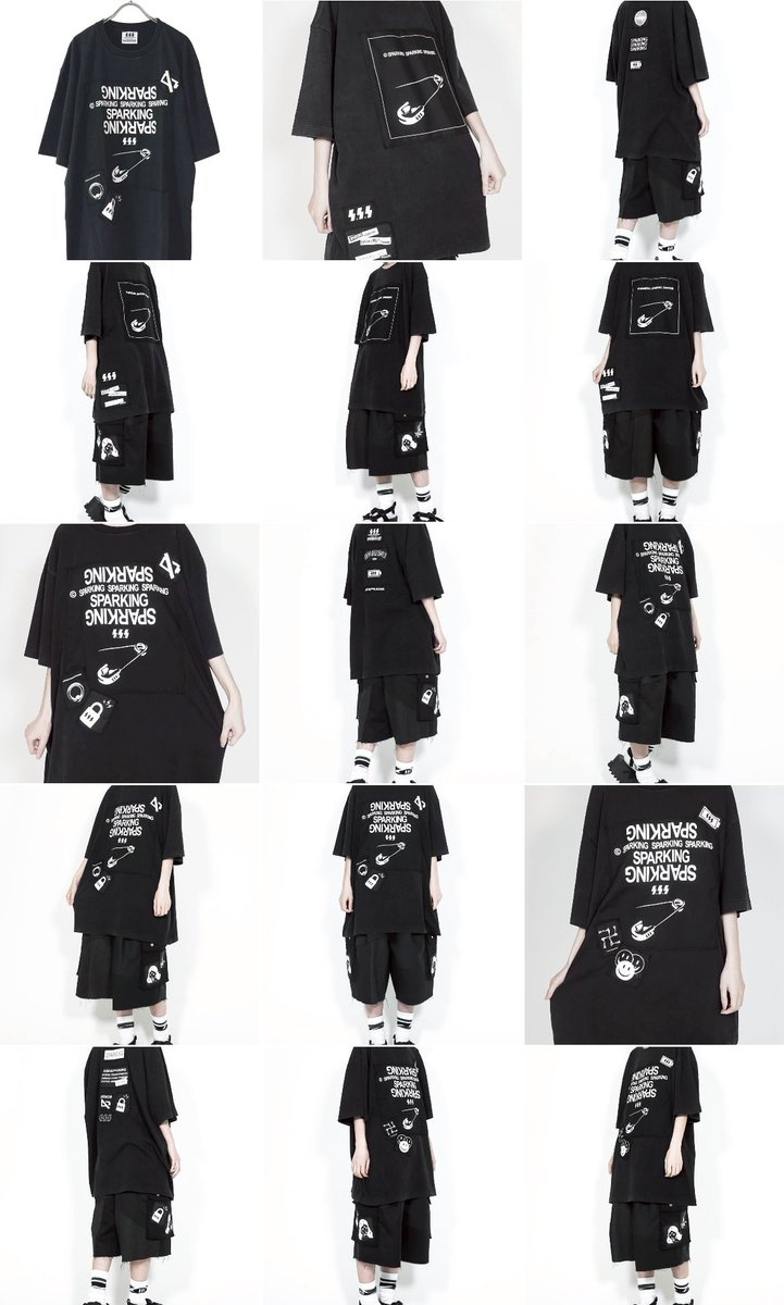 dr_select's tweet photo. コンバンハ！
ウェブショップ更新しましたー👀!!
本日は、S.S,SのヴィンテージブラックのBIG TシャツをUP!!!

前後ランダムにガーゼパッチを取り付けた1点もの仕上げ、着心地の良いゆったりめなシルエットが可愛いアイテムです♩

是非ともご覧くださいませー⚡︎👀⚡︎
https://t.co/1pTlFNIrBT https://t.co/EIkJoeYaYW