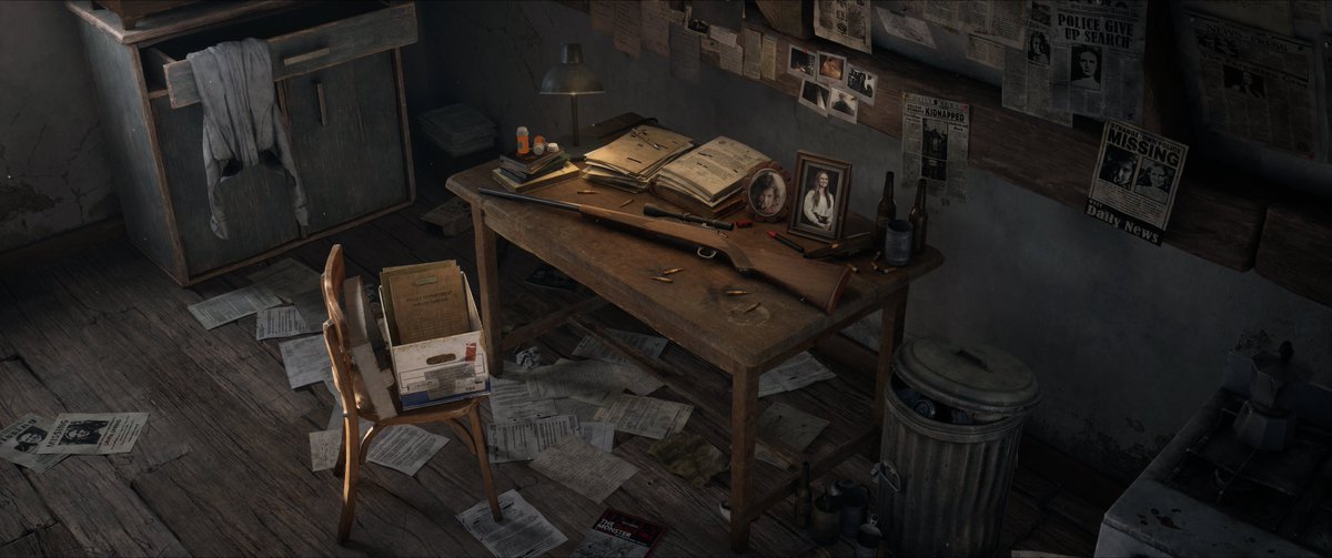 Elisabetta3D's tweet photo. Some still shots from my Mentorship project "The Attic". This environment was a way for me to explore an optimized prop pipeline, focusing on hard-surface modeling, retopology and unique texturing.
Special thank to my mentor @MDomenechXYZ ! https://t.co/8y2EDkWJHn