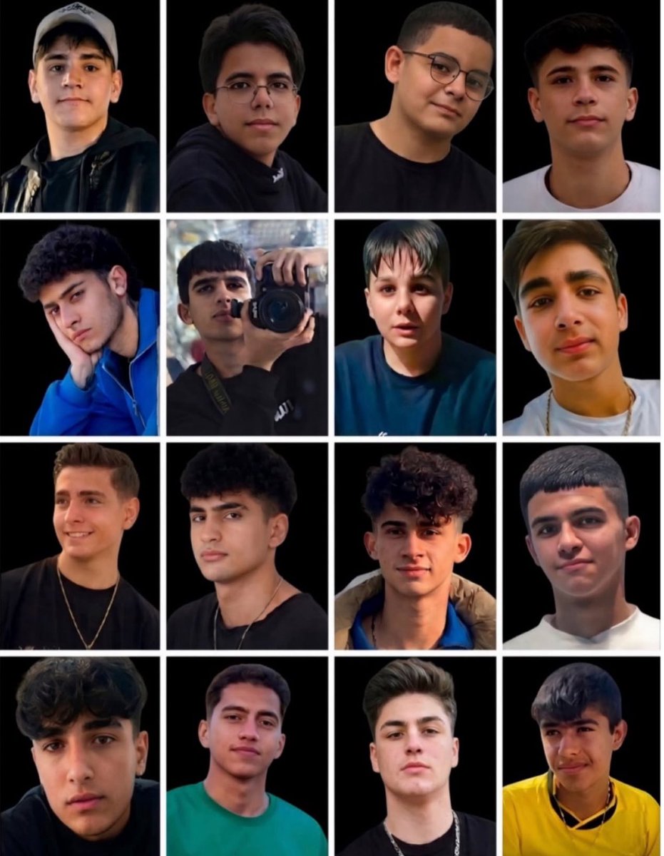 Ces visages sont ceux d’une infime partie des enfants emprisonnés par le régime criminel de la république islamique. Leurs vies sont en danger ! 

Plusieurs centaines ont été tuées les 08 et 09 janvier. 

Le peuple iranien devrait être plus important que les intérêts des