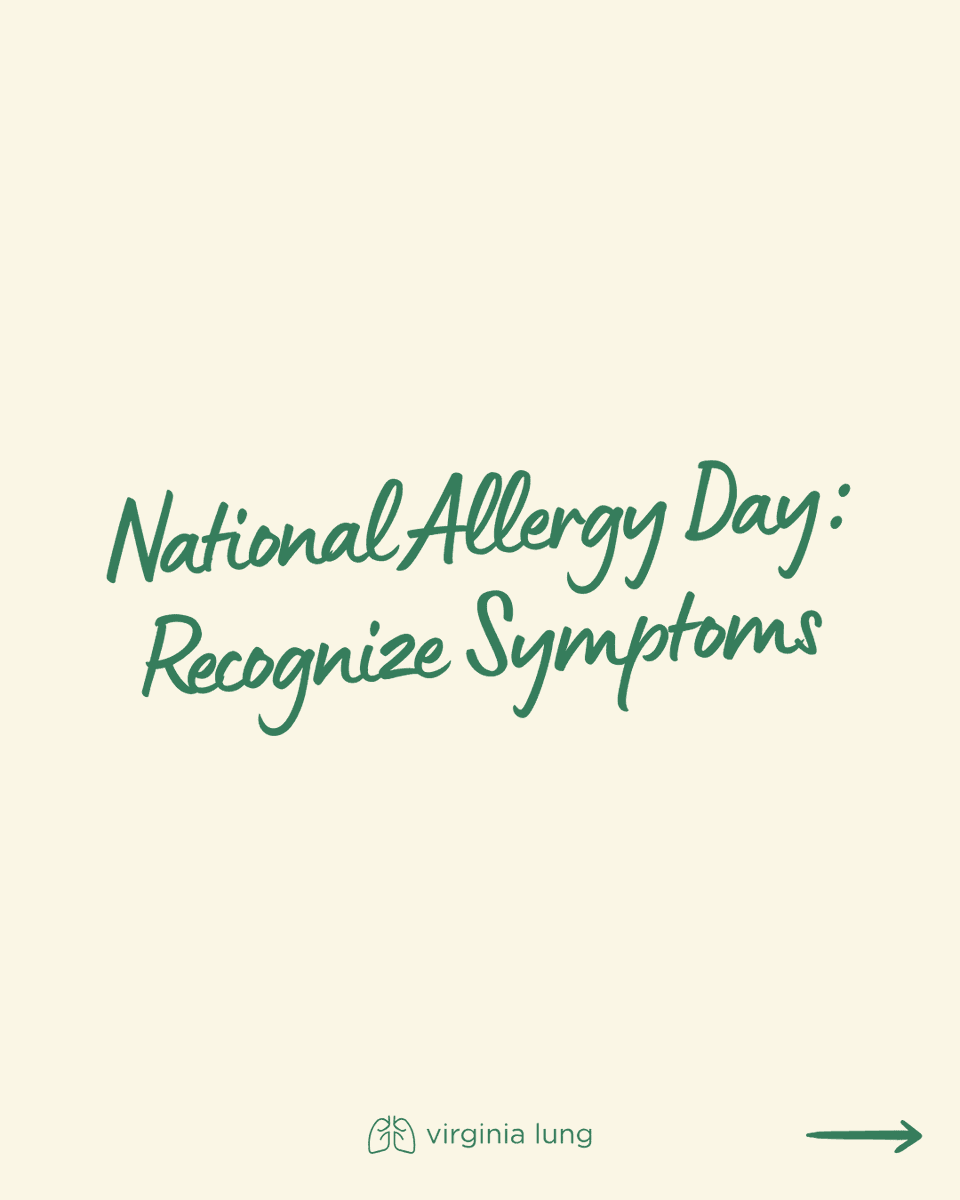 VirginiaLungRVA's tweet photo. #NationalAllergyDay is a reminder to listen to your body. Sneezing, itchy eyes, or a runny nose may be signs of allergies. If symptoms keep coming back, Virginia Lung can help you understand triggers and find the right care plan. 👩‍⚕️👨‍⚕️ Call us at 804-522-LUNG (5864) https://t.co/riD74VfgNN
