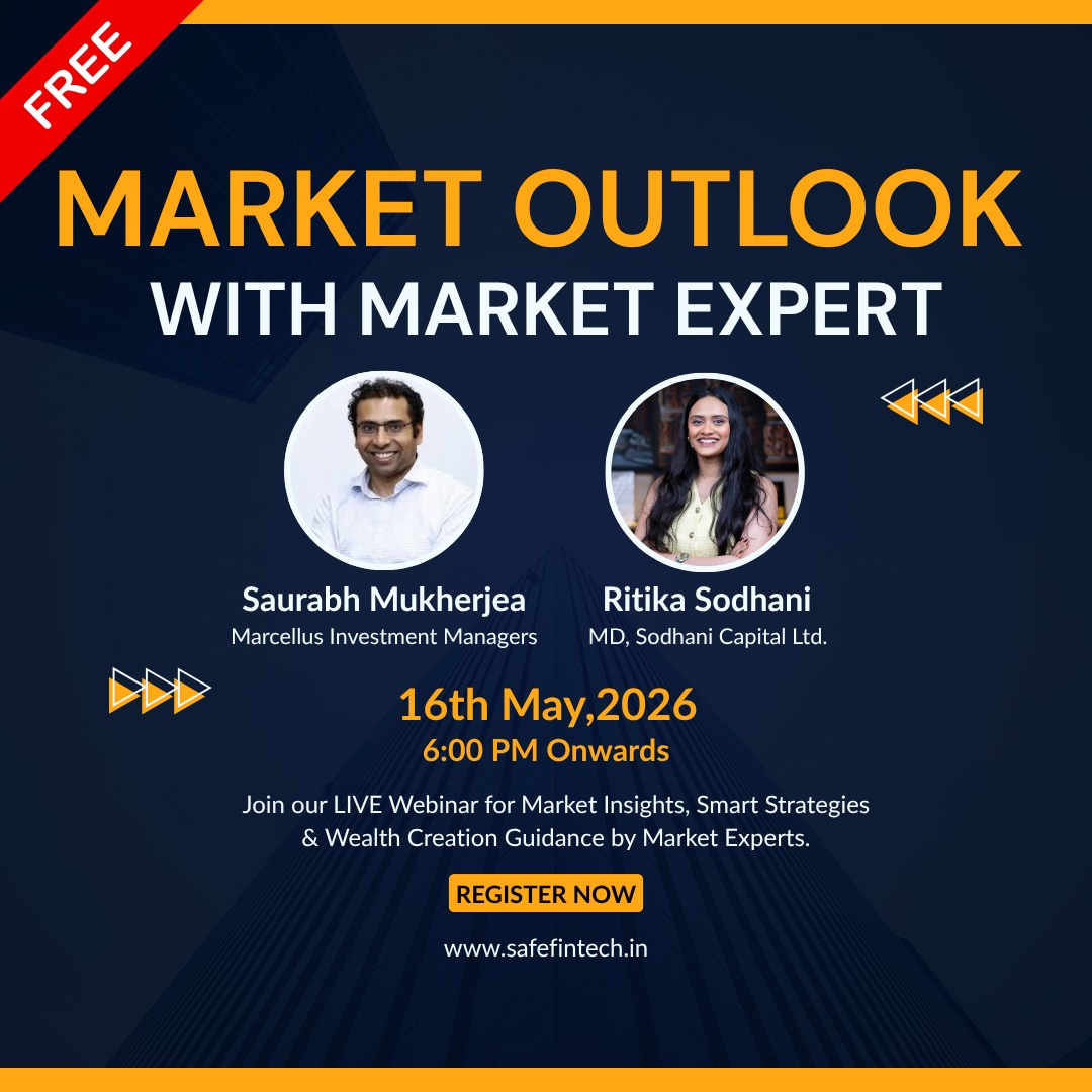 Sodhani_Invest's tweet photo. MARKET OUTLOOK with MARKET EXPERT

Join our exclusive LIVE Webinar where market experts will share:

🎙️ Speaker:
Saurabh Mukherjea – Marcellus Investment Managers

🗓️ 16th May 2026
⏰ 6:00 PM Onwards
💻 Online Webinar

Register Now :https://t.co/iAnnakXOIO https://t.co/FDUR22Zom5