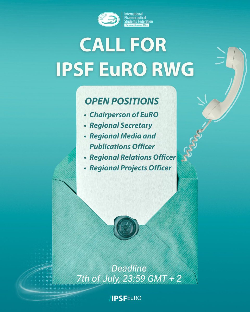 IPSFeuro's tweet photo. Want to join an international &amp; dynamic team? 🌍✨

The IPSF EuRO RWG 2026–2027 call is now open! 🚀
Grow your skills, work globally 🤝, and represent IPSF EuRO at events 🧳🎤

🗓 Apply by July 7th, 23:59 (GMT+2)

📄 Call document: https://t.co/Sh9ZknjLV0 https://t.co/p4lWWzBvjR