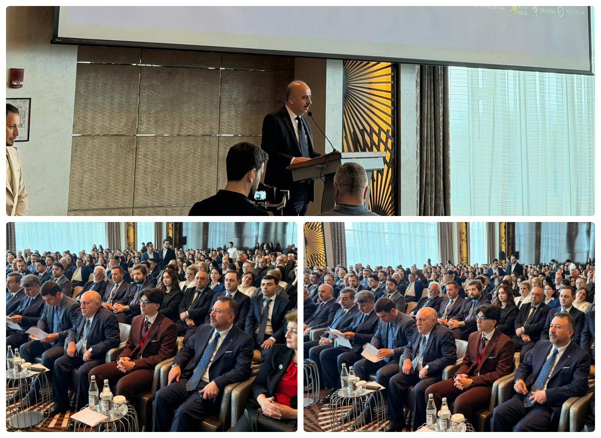 TurkavGenMrk's tweet photo. Genel Başkanımız Ebubekir Korkmaz ve Genel Sekreterimiz Zeki Toptaş; MHP Genel Başkan Yardımcısı Yaşar Yıldırım'ın katılımıyla Türk Mühendisler Derneği tarafından Azerbaycan'da düzenlenen 4. Türk Dünyası Mühendislik Zirvesine katıldılar. https://t.co/3sQiXABZJQ