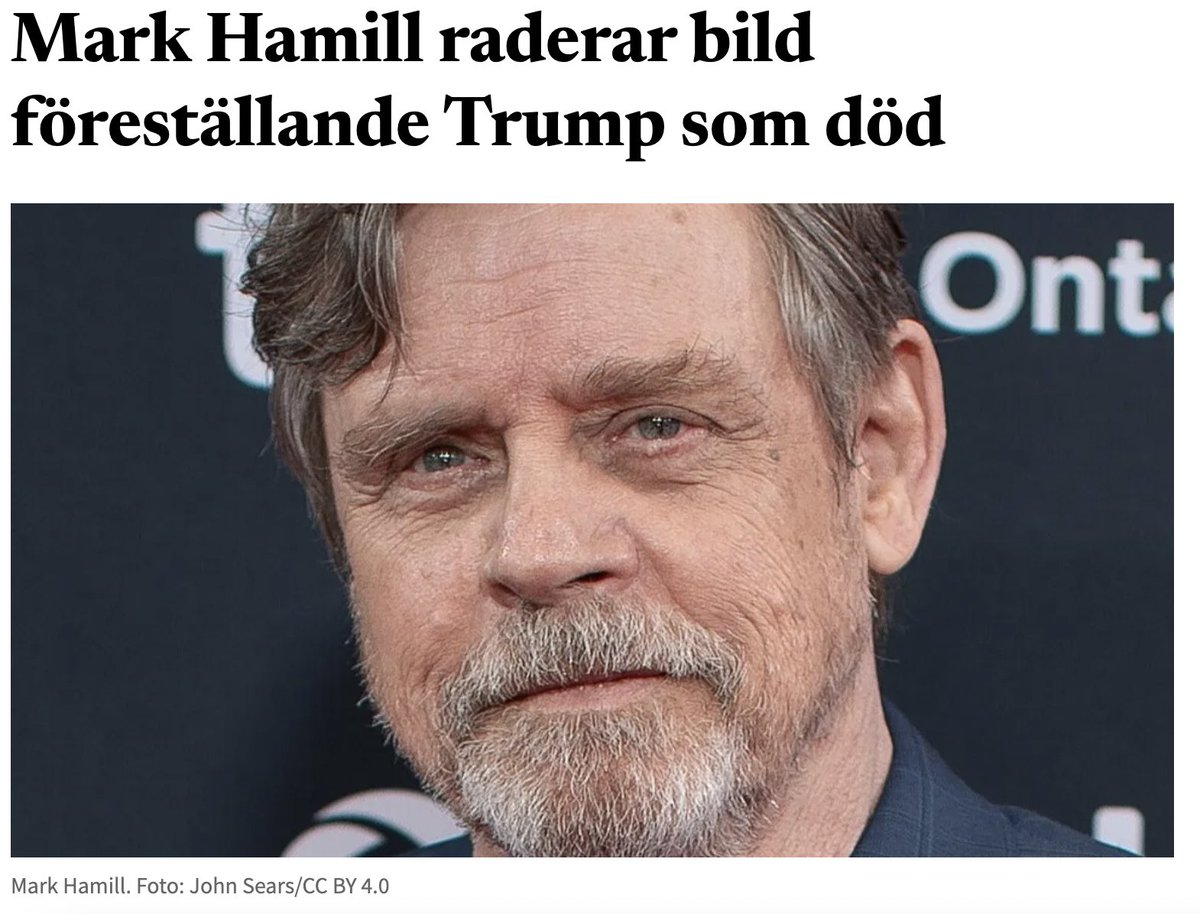 Bulletin_Nu's tweet image. Skådespelaren Mark Hamill, känd som Luke Skywalker i Star Wars, har raderat ett inlägg på sociala medier som föreställde Donald Trump liggande över en grav. Inlägget möttes av kraftig kritik, bland annat från Vita huset som kallade det ett ”äckligt våldsupprop”.