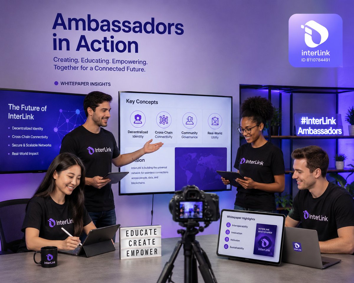 ksrdigitech's tweet photo. #interlink #itlg #itl #itlx @C_Interlinklabs
@reina_itl @tanisainterlink @Digitalgold1979
@DhirajK26126238 @kv_interlink   @itl_fdn 

🌈Ambassadors in Action 🎥

⚡️Inside the InterLink studio, innovation meets education.
Our ambassadors are transforming complex whitepaper concepts into clear, engaging content—powered by cutting-edge tools, real-time insights, and collaborative creativity.

💫From Decentralized Identity to Cross-Chain Connectivity, we’re building understanding that drives adoption.

#InterLink #AmbassadorsInAction #Web3Education #Blockchain #Innovation