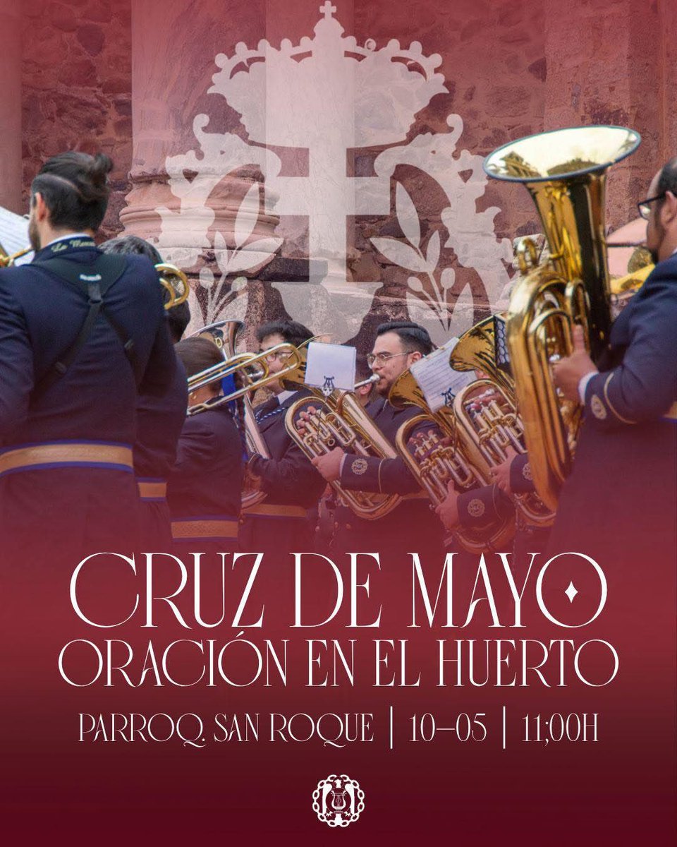 AMlaMerced's tweet photo. ✝️ #CruzDeMayo | 

✍️ | Este próximo domingo 10 de mayo, nuestra acompañaremos musicalmente a los jóvenes de la Oracion en el Huerto,  en la tradicional Cruz de Mayo

📍 El recorrido comenzará en la Parroquia de San Roque de Almendralejo, a las 11 h

#AMLaMerced #SuenaLaMerced https://t.co/woZ3GCibIc