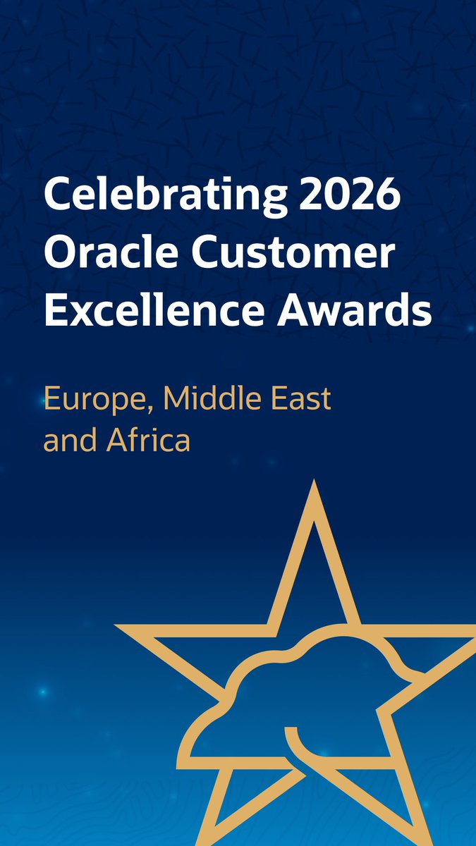 OracleCloud's tweet photo. Congratulations to our 2026 AI Innovation Award winner in EMEA! https://t.co/bobyKUMSbn https://t.co/8UL6MFDnJL