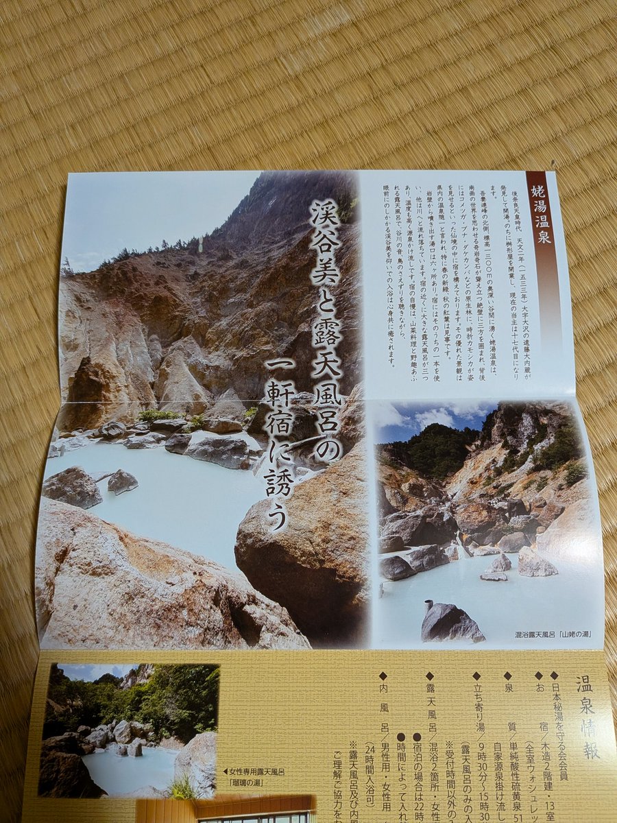 sakenenko's tweet photo. 昨日の宿は山奥の姥湯温泉桝形屋。
すれ違えない細い道を進むのに一苦労😂
でも景色と温泉と食事が最高でした☺️
秘湯ビールと雪国慕情でベロベロ🤤 https://t.co/Cr08ULdfhV