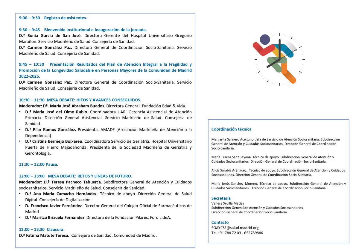 amade_mad's tweet photo. 📌Hoy en #AMADE recomendamos:
✨III Jornada de Resultados del Plan de Atención Integral a la Fragilidad y Promoción de la Longevidad Saludable en Personas Mayores de la @ComunidadMadrid 2022-2025 ✨
🗓️19 de mayo
🏥Hospital Universitario Gregorio Marañón
#SomosAMADE https://t.co/BmuAn0h6zQ