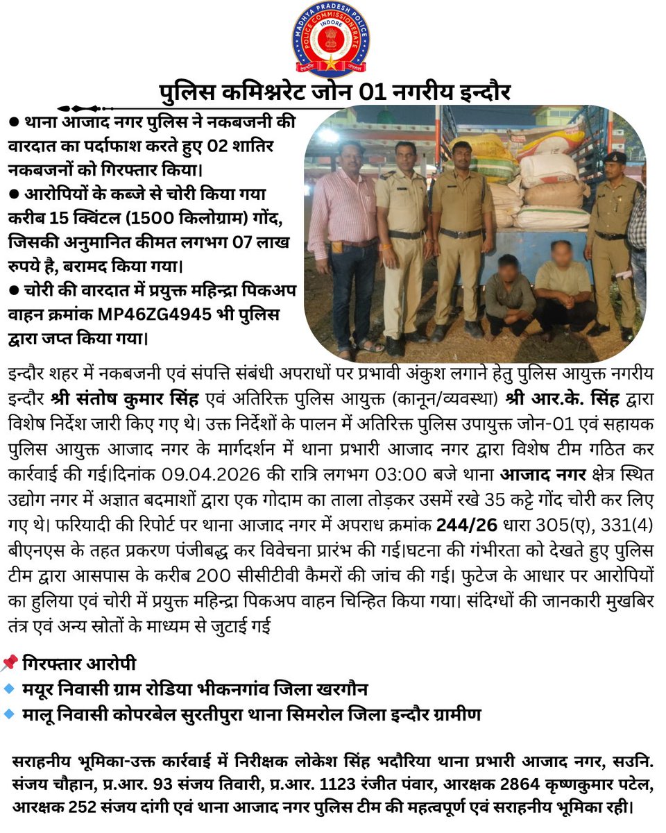 DCP Zone 01 Indore tweet media