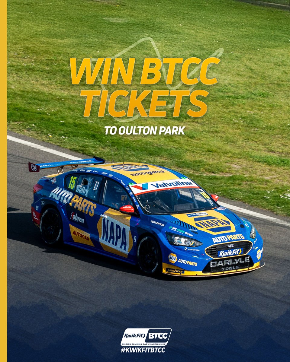 Gear up and swap the TV for the circuit; it's GIVEAWAY time🏁

We've got weekend race tickets up for grabs at Oulton Park for you and your mates🔥

To enter:
😏Like this post
😏Comment the best thing about a BTCC race weekend! 

T&amp;C's apply. Comp ends 25/05/2026.

@btcc #btcc