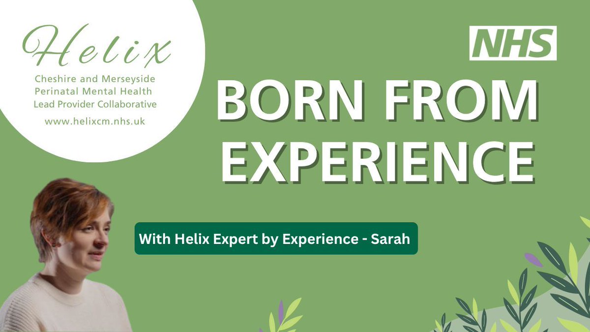cwpnhs's tweet photo. Sarah, Helix Expert by Experience, shares her journey from a rapid decline to specialist care in a Mother and Baby Unit, and how speaking out through the Helix Forum now helps others feel understood. 

Watch: https://t.co/W0dNT591lS  #MaternalMentalHealthAwarenessWeek https://t.co/jmRvGMBmDJ