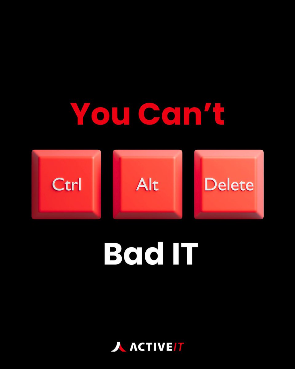 ActiveITsystems's tweet photo. You can’t Ctrl + Alt + Delete bad IT… but we can fix it 💻

Our remote IT support, gets your problems resolved in no time, keeping your business running smoothly without the stress. ⚡ https://t.co/hVnzN0LVFK